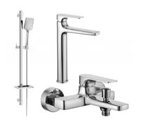 Mexen Lynx DQ62 ensemble de baignoire, chrome - 745913DQ62-00 5572 5907709185302