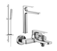 Mexen Lynx DQ72 Ensemble de bain, chromé - 745913DQ72-00 5578 5907709185364