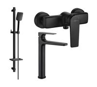 Mexen Lynx DQ62 ensemble de douche, noir - 745914DQ62-70 5606 5907709185647