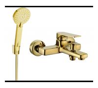 Mexen Lynx R40 robinet de baignoire avec ensemble de douche, or - 74593R40-50 5640 5907709187276