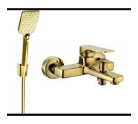 Mexen Lynx R62 robinet de baignoire avec ensemble de douche, doré - 74593R62-50 5637 5907709187245