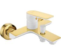 Mexen Mélangeur de bain Alfa, blanc/or - 745730-25