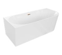 Mexen Mia baignoire autoportante d'angle gauche 170 x 80 cm, blanche, trop-plein or rose - 52691708000L-60 46350 5905315382757