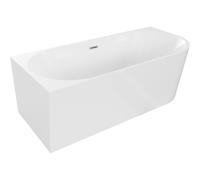 Mexen Mia baignoire autoportante d'angle gauche 180 x 80 cm, blanche, trop-plein nickel brossé - 52691808000L-97 46395 5905315383006