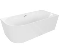Mexen Mia Baignoire d'angle 160x75 cm Métal blanc/fusil