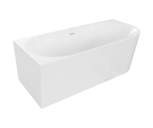 Mexen Mia baignoire îlot d'angle gauche 160 x 75 cm, blanc, trop-plein blanc - 52691607500L-20 46262 5905315382528