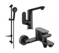 Mexen Milo DF40 ensemble de baignoire, noir - 713053DF40-70 5668 5907709185869