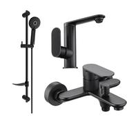 Mexen Milo DF40 ensemble de baignoire, noir - 713053DF40-70 5668 5907709185869