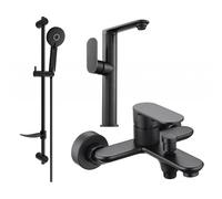Mexen Milo DF40 ensemble de bain, noir - 713153DF40-70 5680 5907709185982