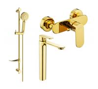 Mexen Milo DF40 ensemble de douche, doré - 71314DF40-50 5697 5907709186156