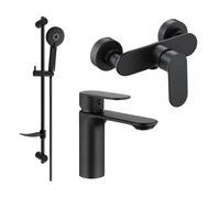 Mexen Milo DF40 ensemble de douche, noir - 71304DF40-70 5686 5907709186040
