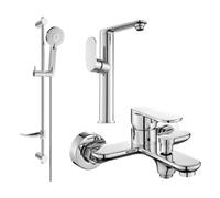 Mexen Milo Ensemble de bain DF40, chrome - 713153DF40-00 5678 5907709185968
