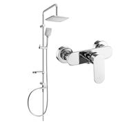 Mexen Sven ensemble de douche à montage mural avec pomme de douche et mitigeur de douche Milo, chrome - 71340262-00 6059 5907709181434