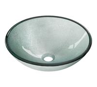 Mexen Mira lavabo en verre à poser 42 x 42 cm, argenté - 24124211 16212 5907709159136