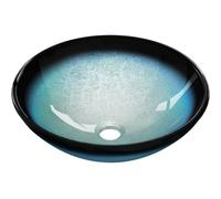 Mexen Mira vasque en verre à poser 42 x 42 cm, bleue - 24124247 16214 5907709159150