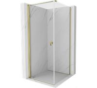 Mexen Mist-B cabine de douche à battants 80 x 80 cm, transparent, or - 8A2T-080-080-50-00 77636 5905315666215