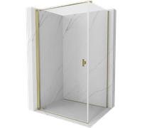 Mexen Mist-B cabine de douche à charnière 70 x 100 cm, transparent, or - 8A2T-070-100-50-00 77669 5905315666475