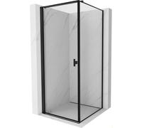 Mexen Mist-B cabine de douche avec porte battante gauche 70 x 70 cm, cadre noir, noir - 8A2T-070-070-70-70-L 78667 5905315668578