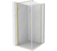 Mexen Mist-B cabine de douche basculante 70 x 70 cm, transparent, or brossé - 8A2T-070-070-55-00 77710 5905315666680