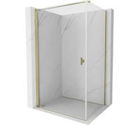 Mexen Mist-B cabine de douche pivotante 75 x 80 cm, transparent, doré - 8A2T-075-080-50-00 77635 5905315666208
