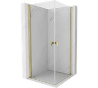 Mexen Mist-B Duo cabine de douche pivotante 90 x 90 cm, transparent, or - 8A2-090-090-50-00 78287 5905315671592