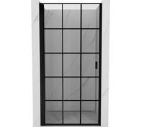 Mexen Mist-B Porte de douche suspendue gauche 80 cm, grille noire, noire - 8A2-080-000-70-77-L