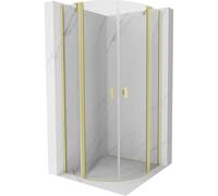Mexen Mist cabine de douche demi-circulaire pivotante 90 x 90 cm, transparent, or brossé - 8A32-090-090-55-00 78257 5905315956811