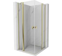 Mexen Mist Duo cabine de douche pivotante 120 x 120 cm, transparente, or - 8A4-120-120-50-00 71346 5905315602190