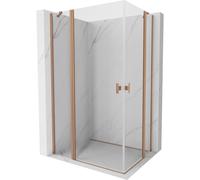 Mexen Mist Duo cabine de douche pivotante 120 x 85 cm, transparent, cuivre brossé - 8A4-120-085-65-00 71492 5905315603234