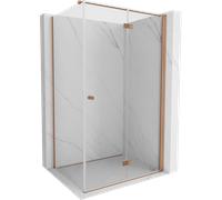 Mexen Mist-F cabine de douche pliable droite 85 x 75 cm, transparent, cuivre brossé - 8A6T-085-075-65-00-P 77187 5905315650900