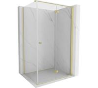 Mexen Mist-F cabine de douche pliante droite 100 x 90 cm, transparent, dorée - 8A6T-100-090-50-00-P 76477 5905315649287