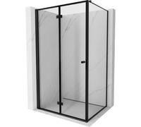 Mexen Mist-F cabine de douche pliante gauche 100 x 80 cm, cadre noir, noir - 8A6T-100-080-70-70-L 76251 5905315646095