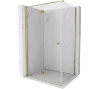Mexen Mist-F cabine de douche pliante gauche 100 x 80 cm, transparent, doré - 8A6T-100-080-50-00-L 75500 5905315642134