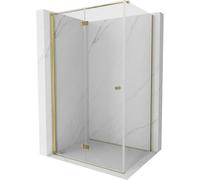 Mexen Mist-F cabine de douche pliante gauche 110 x 80 cm, transparent, or - 8A6T-110-080-50-00-L 75501 5905315642158