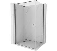 Mexen Mist-F cabine de douche pliante gauche 75 x 95 cm, transparent, gris ardoise brossé - 8A6T-075-095-66-00-L 106942 5907931161419