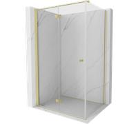 Mexen Mist-F cabine de douche pliante gauche 85 x 120 cm, transparent, or brossé - 8A6T-085-120-55-00-L 76823 5905315643759