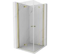Mexen Mist-F Duo cabine de douche pliable 100 x 100 cm, transparent, or - 8A6-100L-100P-50-00 75990 5905315656650