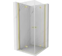 Mexen Mist-F Duo cabine de douche pliante 75 x 75 cm, transparent, or brossé - 8A6-075L-075P-55-00 76160 5905315657268