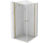 Mexen Mist-F Duo cabine de douche pliante 90 x 90 cm, transparente, dorée - 8A6-090L-090P-50-00 75918 5905315656414