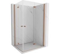 Mexen Mist-F Duo cabine de douche pliante à droite 100 x 120 cm, transparent, cuivre brossé - 8A6-100L-120P-65-00 77705 5905315659514