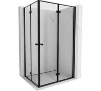 Mexen Mist-F Duo cabine de douche pliante droite 100 x 110 cm, cadre noir, noir - 8A6-100L-110P-70-70 78505 5905315661715
