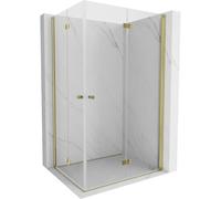 Mexen Mist-F Duo cabine de douche pliante droite 70 x 100 cm, transparent, or - 8A6-070L-100P-50-00 75968 5905315656599