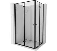 Mexen Mist-F Duo cabine de douche pliante gauche 100 x 90 cm, cadre noir, noir - 8A6-100L-090P-70-70 78426 5905315661272