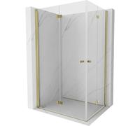 Mexen Mist-F Duo cabine de douche pliante gauche 100 x 90 cm, transparent, or - 8A6-100L-090P-50-00 75924 5905315656438