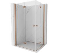Mexen Mist-F Duo cabine de douche pliante gauche 95 x 85 cm, transparent, cuivre brossé - 8A6-095L-085P-65-00 77369 5905315658739