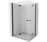 Mexen Mist-F Duo cabine de douche rabattable gauche 110 x 70 cm, transparent, noir - 8A6-110L-070P-70-00 77739 5905315659644