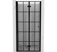 Mexen Mist-F porte de douche pliante gauche 110 cm, grille noire, noir - 8A6-110-000-70-77-L 75311 5905315639929