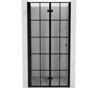 Mexen Mist-F porte de douche pliante gauche 75 cm, grille noire, noir - 8A6-075-000-70-77-L 75297 5905315639851