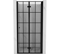 Mexen Mist-F porte pliante Paroi de douche droite 70 cm, grille noire, noir - 8A6-070-000-70-77-P