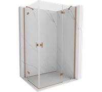 Mexen Mist-H Duo cabine de douche à charnière droite 70 x 105 cm, transparent, cuivre brossé - 8A5-070L-105P-65-00 74071 5905315629432